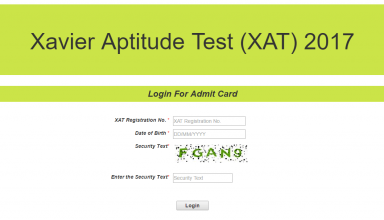 XAT 2017 Admit Card download