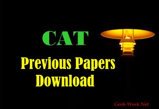CAT Previous Papers Download
