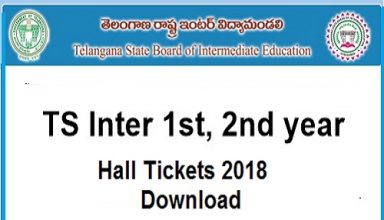 TS Inter 1st Year & 2nd Year Hall Tickets Download